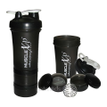musclexp advancedstak protein shaker for professionals black white with steel ball 500 ml 